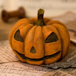 Halloween Pumpkin in Mixed Media